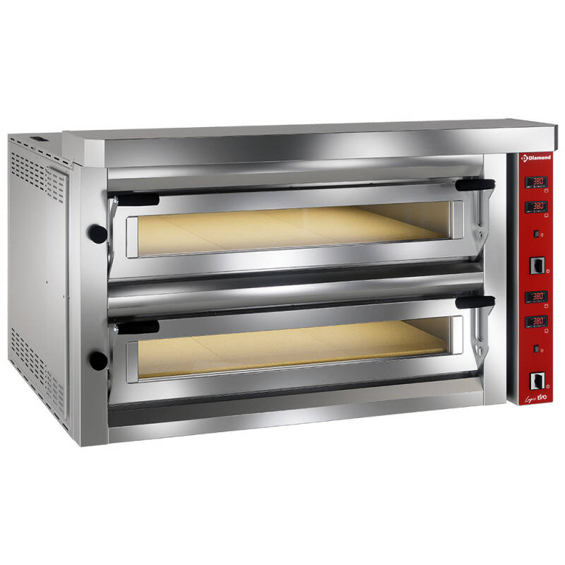 Forno elettrico a pizze “extra large”, 2x 6 pizze