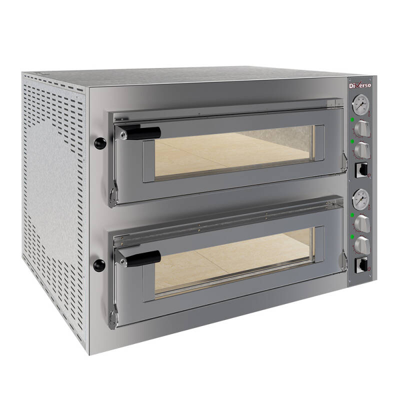 Forno elettrico 2x 4 pizze diam.350mm, 2 camere