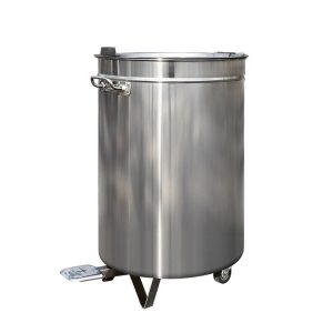 Mülleimer aus Edelstahl, 50L, mit Fußpedal