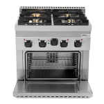 Cucina a gas con forno elettrico – 4 Fuochi