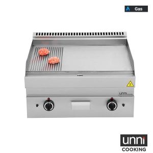 Gas Frying Plates | Gas Griddle – 1/3 GROOVED - 2/3 SMOOTH