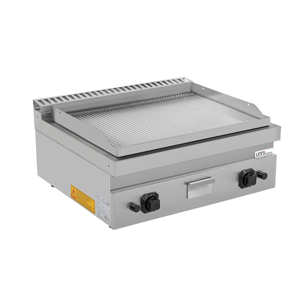 Countertop GAS | Griddle plate Gas– Grooved Chrome – G70GP20B+GC