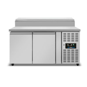 Saladettes & Preparation Tables | Saladette | 2 Doors (1/1 GN) | Top 6× 1/3 GN | +2°C to +8°C | Forced Cooling | Flip Lids