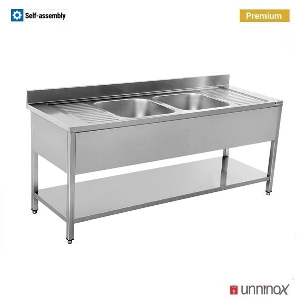 2 BOWLS | 200x70xH85cm – 2 Sinks Middle