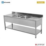 2 BOWLS | 200x70xH85cm – 2 Sinks Middle