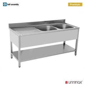 2 BOWLS | 160x70xH85cm – 2 Sinks Right