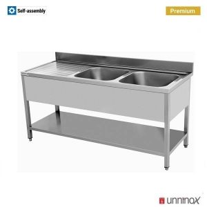2 BOWLS | 180x70xH85cm – 2 Sinks Right