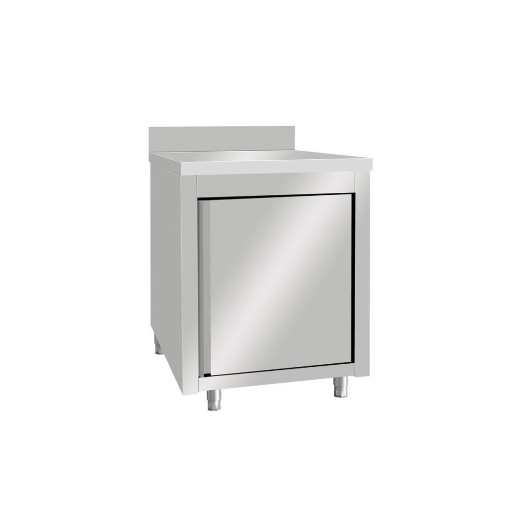 Armadio da lavoro in acciaio inox, con alzatina, 60 x 70