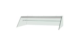 Glasaufsatz hoch, Klarglas, gerade kpl. für THBM158