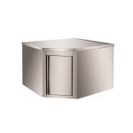 Pensile in acciaio inox, modulo angolare, per armadi profondità 400, 700 x 700