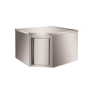 Pensile in acciaio inox, modulo angolare, per armadi profondità 400, 700 x 700