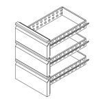 3er Schubladenblock 1/3+1/3+1/3 für Kühltisch 700 Serie – THP