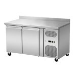 Tavolo refrigerato 2 porte con alzatina, ventilato, 136×70