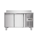 Tavolo refrigerato 2 porte con alzatina, ventilato, 136x70