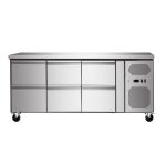 Tavolo refrigerato con 6 cassetti, ventilato, 180×70
