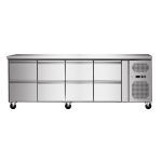 Tavolo refrigerato con 8 cassetti, ventilato, 223×70