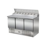 Saladette/Tavolo di preparazione 3 porte, refrigerazione sottopiano, 137x70