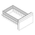 Rialzo per blocco a 2 cassetti 1/2+1/2 per tavolo refrigerato THS
