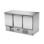 Tavolo refrigerato 3 porte, refrigerazione sottopiano, 137×70