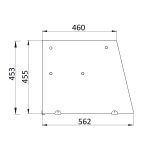 Saladette 2 porte, 90 x 70, sovrastruttura in vetro dritta, vetro trasparente