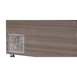 SNACK-Line, Kalte Theke, 6x GN1/1, Granit Star Galaxy schwarz, 223x82x85.5 Glasaufbau Klarglas mit Zwischenablage, H=496mm