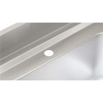 Tavolo lavello in acciaio inox, una vasca al centro, 70 x 60