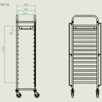 Carrello portavassoi, 15x GN1/1