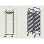 Carrello portavassoi, 30x GN1/1