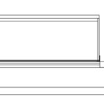 Vetrina refrigerata a giorno GN 1/4, 200 x 34, coperchio in acciaio inox