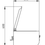 Vetrina refrigerata a giorno GN 1/3, 200 x 40, coperchio in acciaio inox