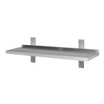 Mensola a parete in acciaio inox rinforzata, 1 ripiano, 80×40