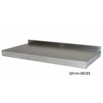 Mensola a parete in acciaio inox rinforzata, 2 ripiani, 80x30