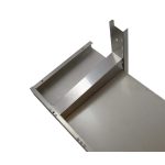 Mensola a parete in acciaio inox rinforzata, 2 ripiani, 80x30