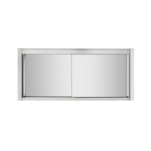 Wandhängeschrank aus Edelstahl, 180 x 40, mit Tür