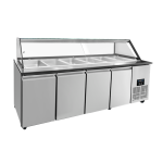 Saladettes & Preparation Tables | Saladette Workbench – 6x GN 1/1 Capacity – 223x82x85.5cm