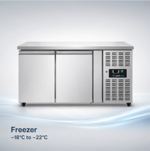 Refrigerated & Freezer tables | FREEZER Counter – 2 Doors – Without Upstand 136x70x85cm
