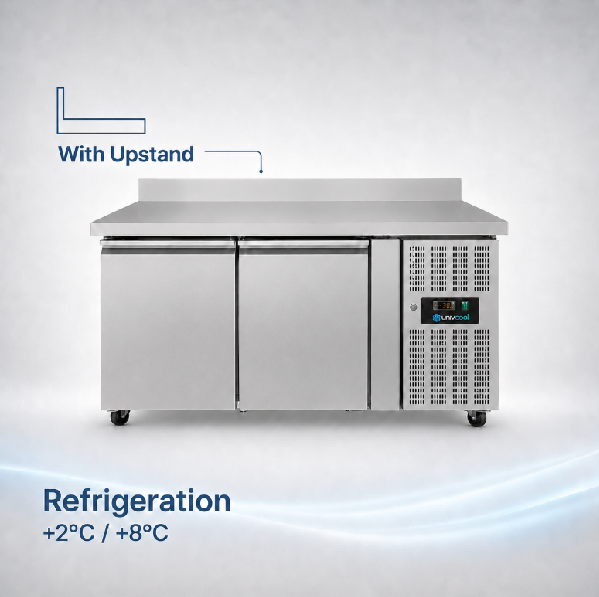 Refrigerated & Freezer tables | Refrigerated Counter – 2 Doors – 1360x700x850mm