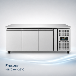 Refrigerated & Freezer tables | FREEZER Counter – 3 Doors – Without Upstand 179x70x85cm