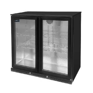 Glass Door Refrigerators | Barcooler Black 2 Doors – 900x525xH900mm