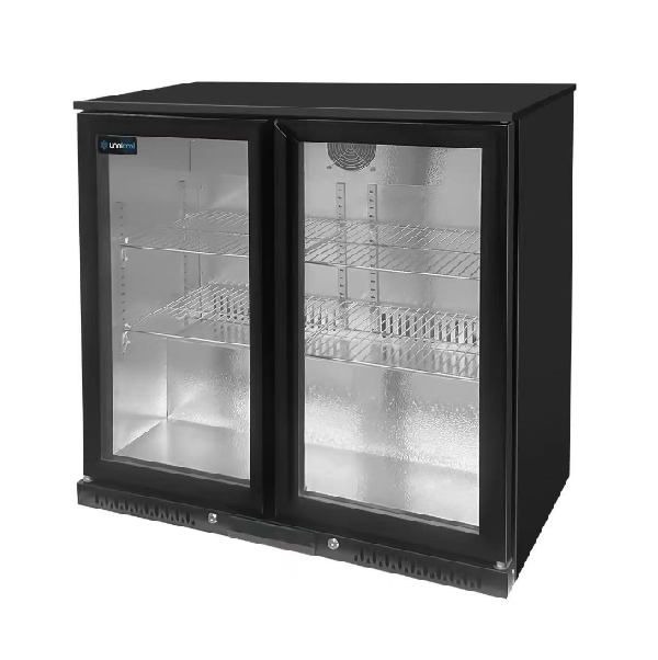 Glass Door Refrigerators | Barcooler Black 2 Doors – 900x525xH900mm