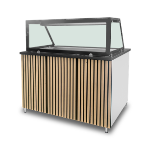 Saladettes & Preparation Tables | Bain-Marie Counter – 3x GN 1/1 – 123 × 82 × 85.5 cm