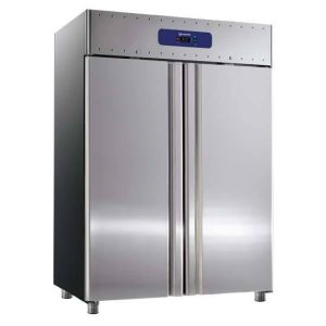 Congelatore da 1400 litri in inox, GN 2/1, -10°/-25°C, isolamento 85 mm
