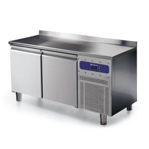 Tavolo freezer 600 mm 2 porte 430×325 mm con alzatina, -10°/-20°C