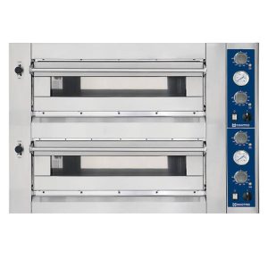 Forno pizza elettrico da 6+6 pizze ø 35 cm, controllo meccanico