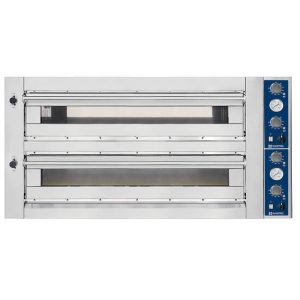 Forno pizza elettrico da 6+6 pizze ø 35 cm, controllo meccanico