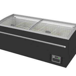 Congelatore | Congelatore a pozzetto da supermercato | 850L | Nero