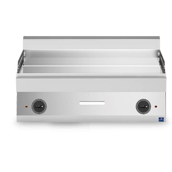 Fry top elettrico da banco, piastra cromata liscia 100cm