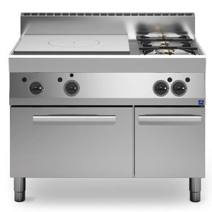 Tuttapiastra a gas, 2 fuochi, 1 forno a gas, 1 vano chiuso
