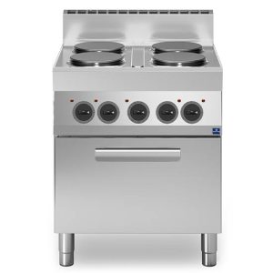 Cucina elettrica, 4 piastre, 1 forno elettrico a convezione