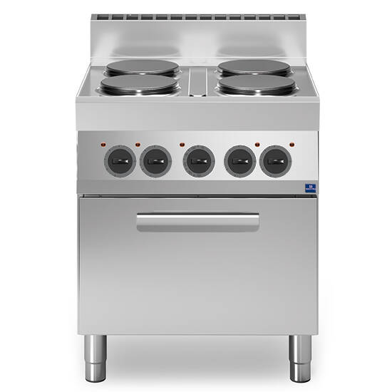 Cucina elettrica, 4 piastre, 1 forno elettrico a convezione